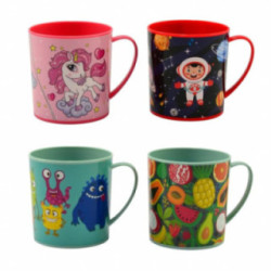 Kubek plastikowy z uchem 300ml 070/1010/500 mix 2