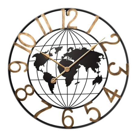 Zegar ścienny 60cm czarno-złoty E04.4530