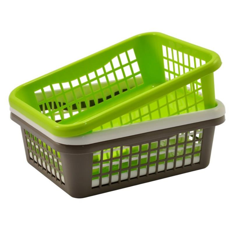Koszyk plastikowy "A6"  20x15,5 wys.6cm 695-00 mix