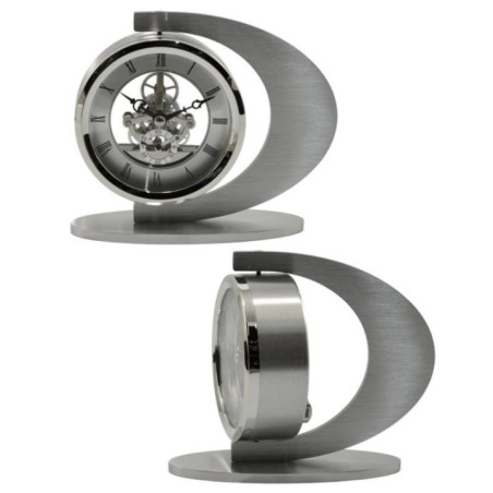 Zegar kominkowy srebrny 14x16x6cm PC-281