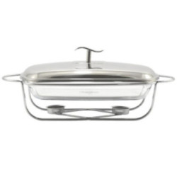 Brytfanna szklana z podgrzewaczem 2L Longa