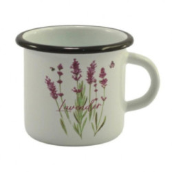 Kubek emalia  9cm 0,4L Lawenda 2