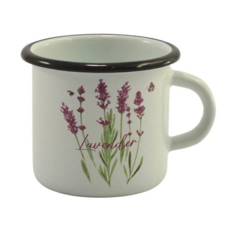 Kubek emalia  9cm 0,4L Lawenda
