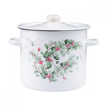 Garnek emalia 22cm 7L Eukaliptus z/p