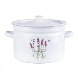 Garnek emalia 28cm 9L z/p Lawenda