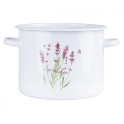 Garnek emalia 22cm 5,5L Lawenda