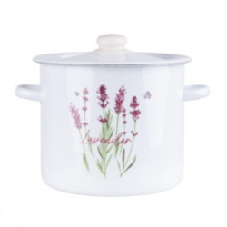 Garnek emalia 24cm 7L z/p Lawenda