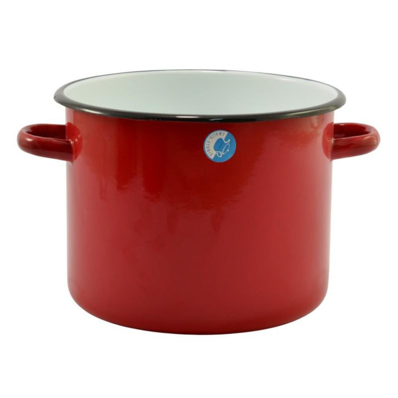 Garnek emalia 22cm 5,5L czerwony