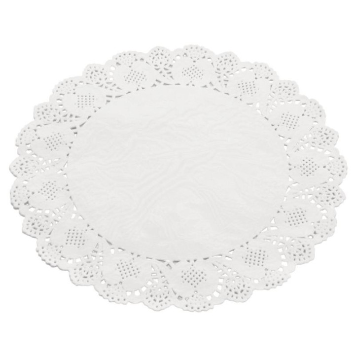 Serwetki ażurowe 32cm 12 sztuk okrągłe
