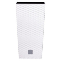 Doniczka Rato square h:50x26cm biały z wkładem DRTS265