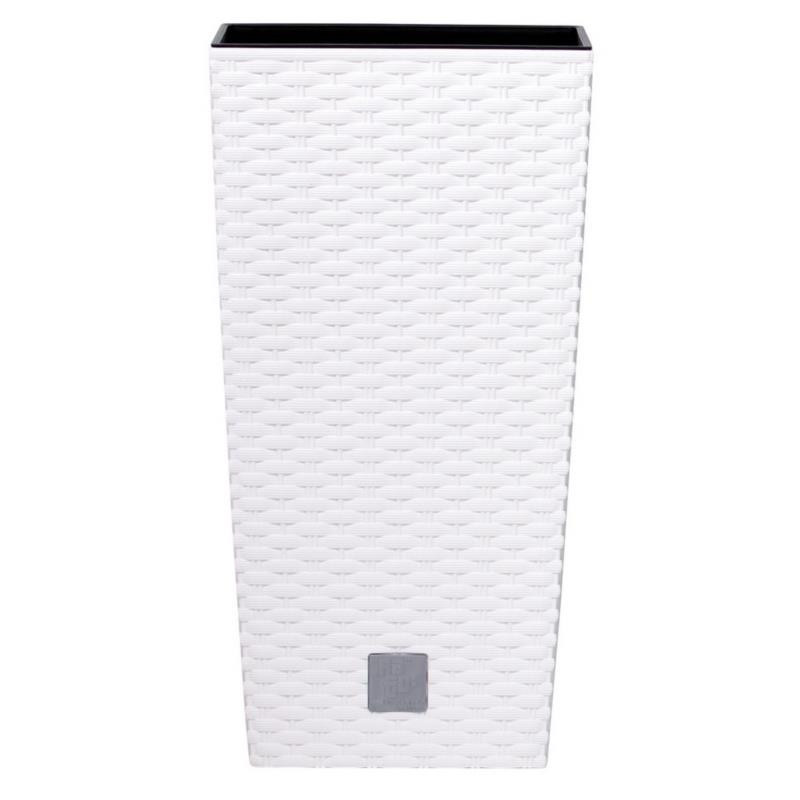 Doniczka Rato square h:50x26cm biały z wkładem DRTS265
