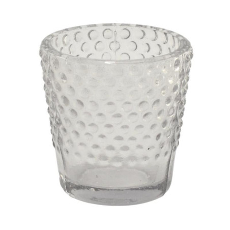 Świecznik szklany 5,5x6cm Bubbles