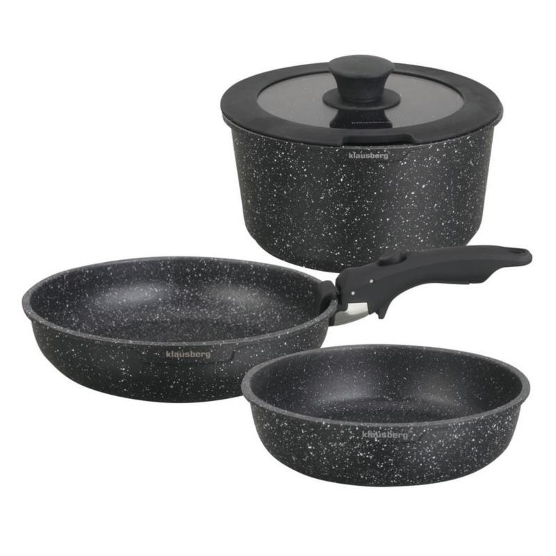 Garnki  5 elementów granit Klausberg KB-7858