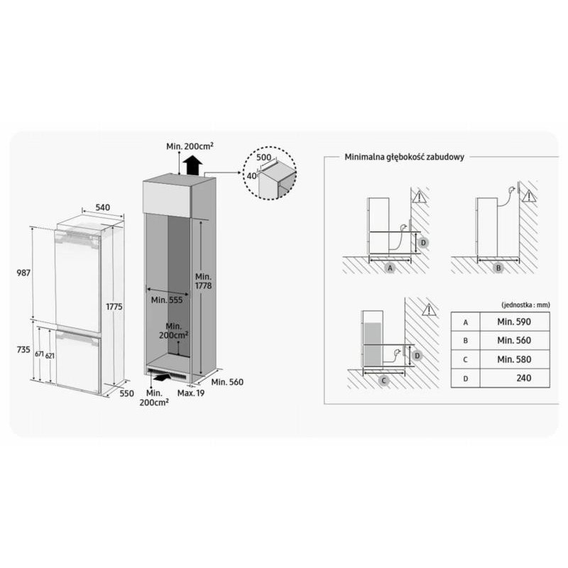 Chłodziarko-zamrażarka Samsung BRB26705EWW