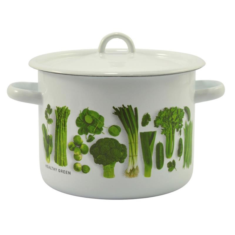 Garnek emalia 20cm 4,5L z/p Warzywa