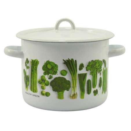 Garnek emalia 20cm 4,5L z/p Warzywa