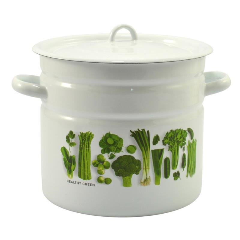 Garnek emalia 26cm 12L z/p Warzywa