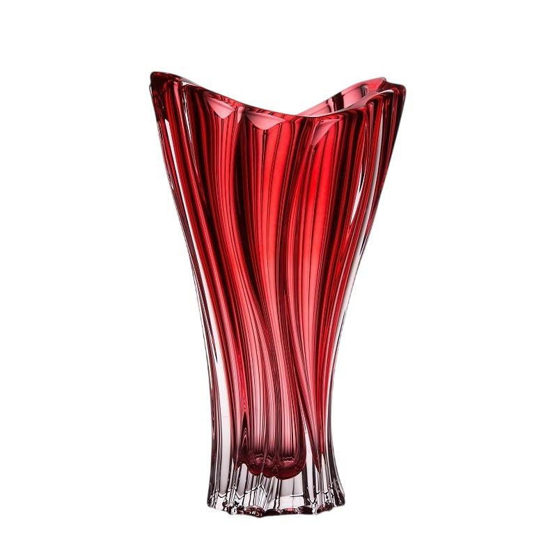 Wazon kryształ Bohemia Plantica Red 32cm