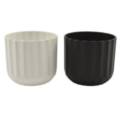 Doniczka plastikowa 9,5x10,5cm osłonka mix 2