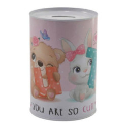 Skarbonka puszka metalowa 10x15cm mix