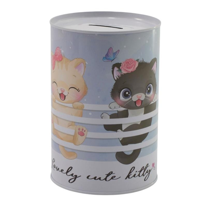 Skarbonka puszka metalowa 10x15cm mix