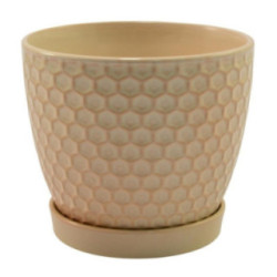 Doniczka-osłonka ceramiczna z podstawką 17cm ASC23240