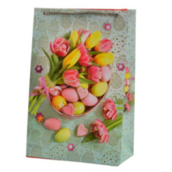 Torebka ozdobna wielkanocna 24x16x7,5cm T-4L mix