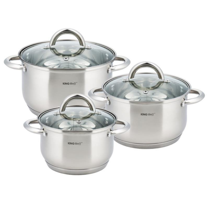 Garnki  6 elementów nierdzewne Kinghoff KH-4447