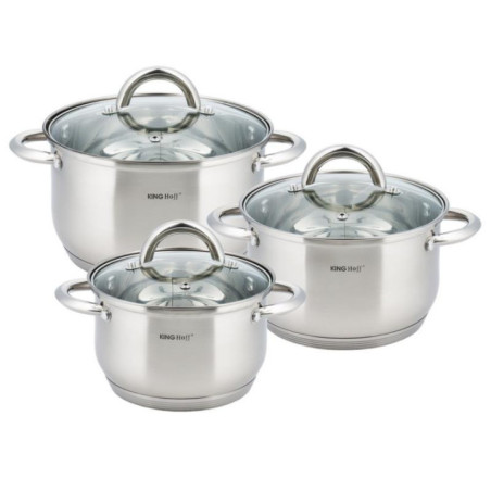 Garnki  6 elementów nierdzewne Kinghoff KH-4447