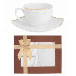 Filiżanki ze spodkami 2 sztuki 190ml Oro Bianco BO-2691
