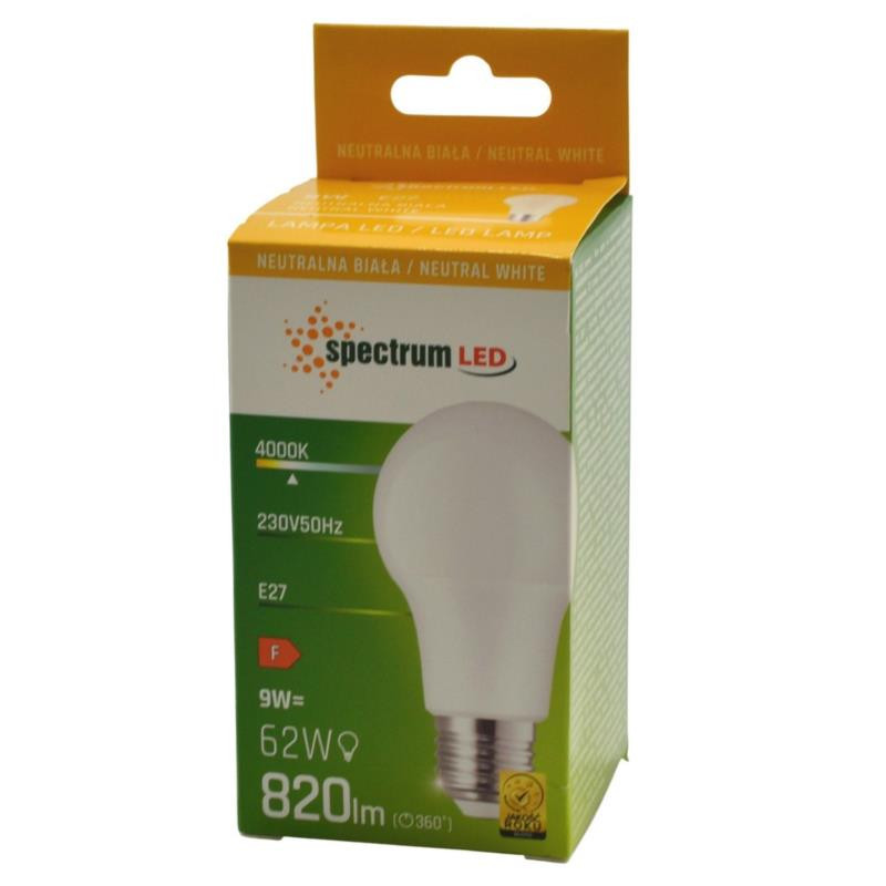 Żarówka LED E27 9W 820lm Spectrum