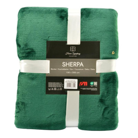 Koc 150x200cm Sherpa zielony