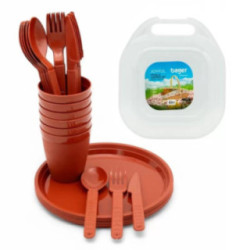 Zestaw piknikowy 31 elementów mix kolorów 2