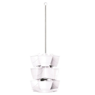 Doniczka wisząca Coubi biała na zioła 29,5x88cm DKN300W