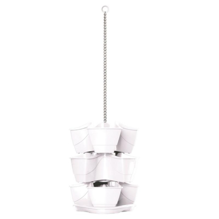 Doniczka wisząca Coubi biała na zioła 29,5x88cm DKN300W