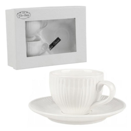 Filiżanki ze spodkami 2 sztuki 120ml Zeolla