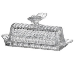 Maselniczka kryształ Bohemia Motyl 20,5cm