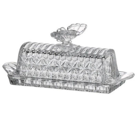 Maselniczka kryształ Bohemia Motyl 20,5cm