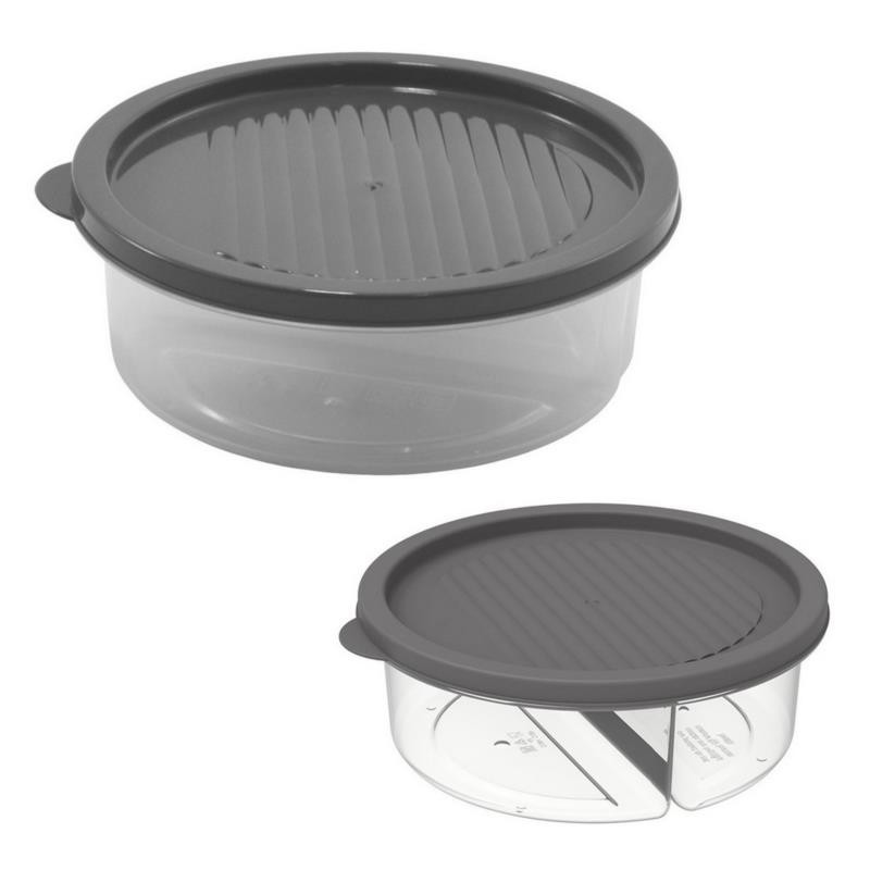 Pojemnik 2-komorowy 600ml plastikowy BG-688 mix