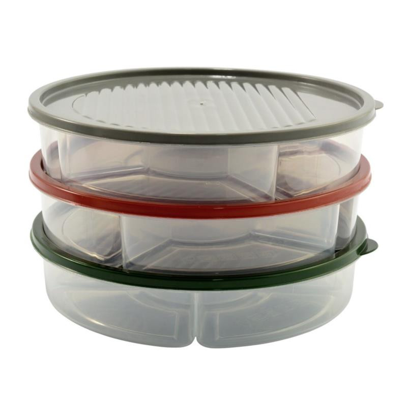 Pojemnik 5-komorowy 2L plastikowy BG-394 mix