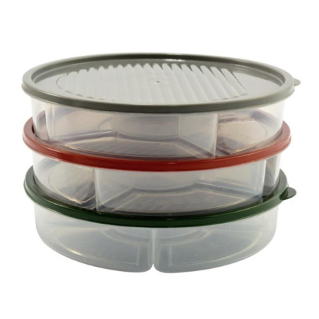 Pojemnik 5-komorowy 2L plastikowy BG-394 mix