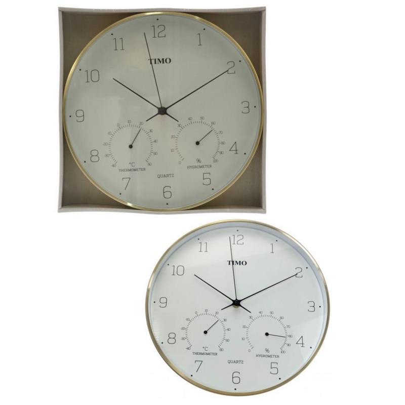 Zegar ścienny 31cm złoty Timo B301