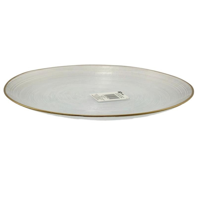 Patera Ares 28cm do ciasta Gold Rim