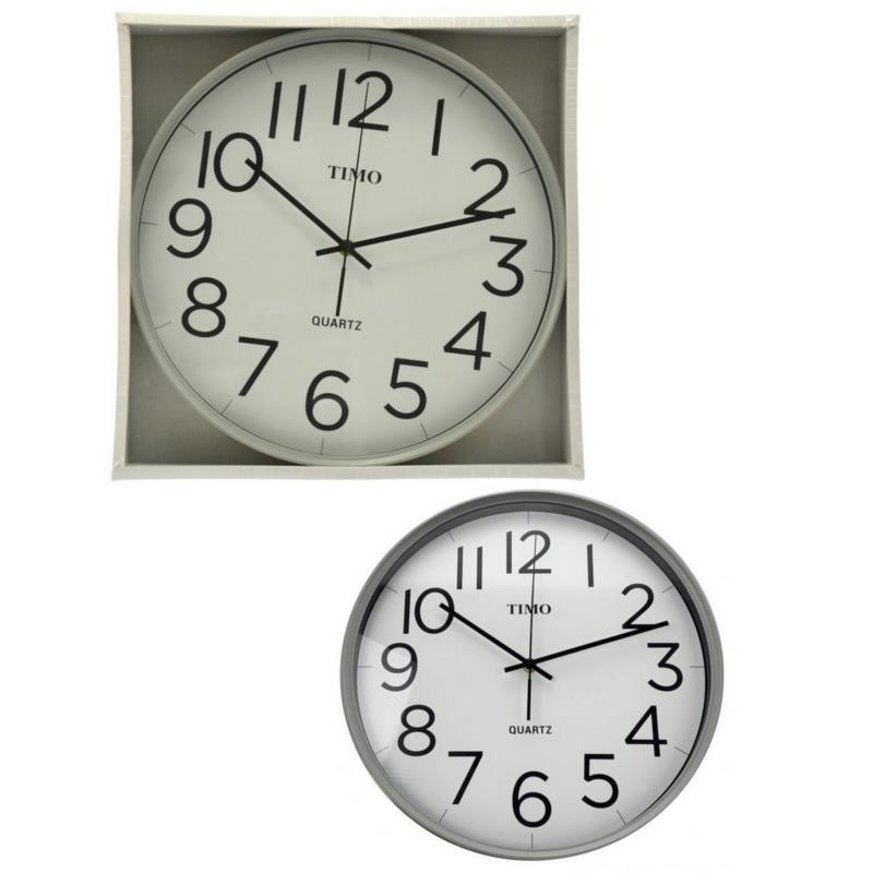 Zegar ścienny 35cm szary Timo B310
