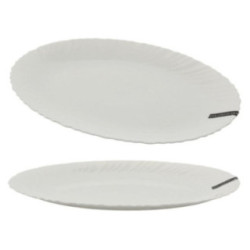 Półmisek owalny Eva 30cm biały szkło hartowane 2
