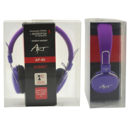 Słuchawki ART AP-60MC fiolet