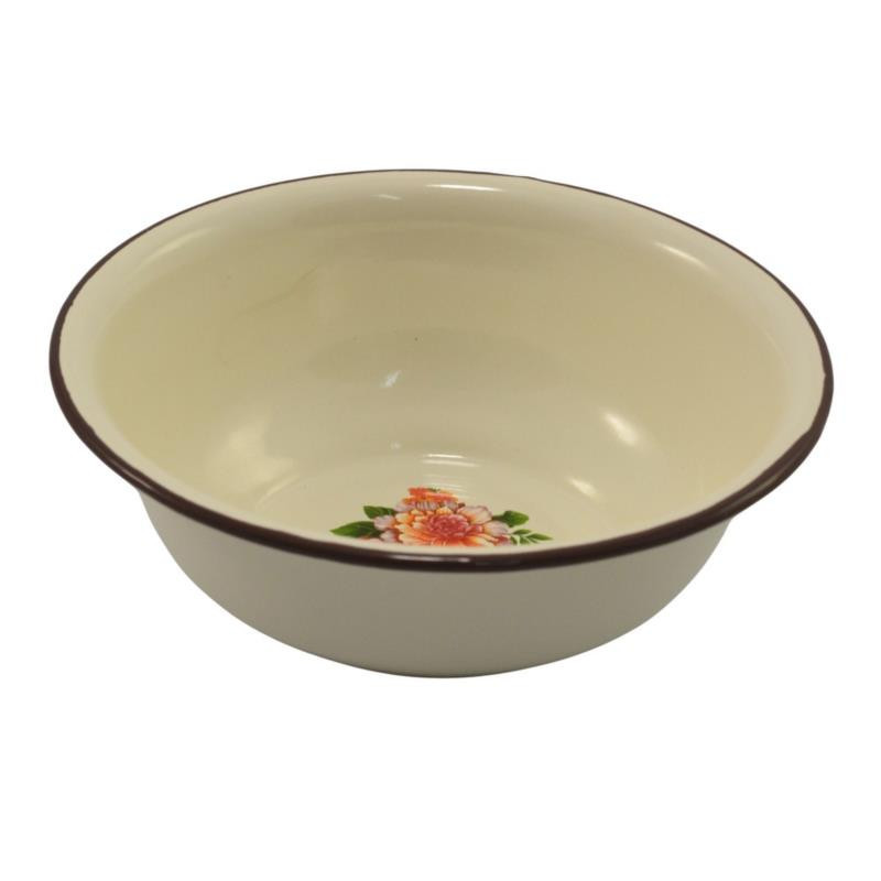 Miska emaliowana 18cm beżowa