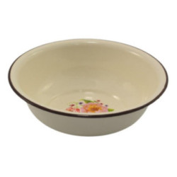 Miska emaliowana 22cm beżowa 2