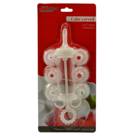 Dekorator do ciast strzykawka +7 końcówek plastikowy