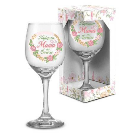 Kieliszek 220ml do wina "Najlepsza Mama na świecie"